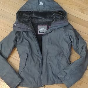 TNA winter coat dark grey.